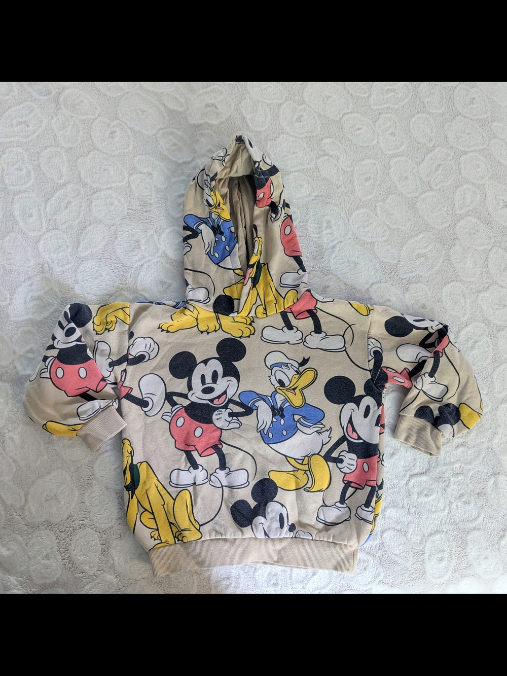 Kids Beige Mickey & Friends Hoodie